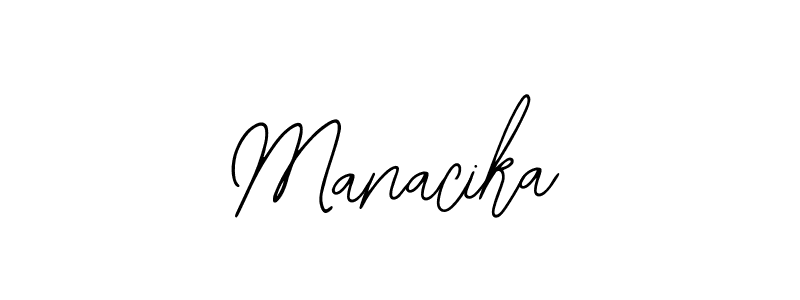 Design your own signature with our free online signature maker. With this signature software, you can create a handwritten (Bearetta-2O07w) signature for name Manacika. Manacika signature style 12 images and pictures png