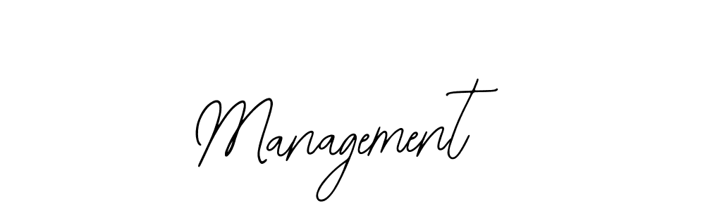 How to make Management signature? Bearetta-2O07w is a professional autograph style. Create handwritten signature for Management name. Management signature style 12 images and pictures png