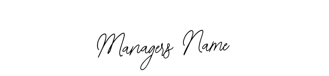 Similarly Bearetta-2O07w is the best handwritten signature design. Signature creator online .You can use it as an online autograph creator for name Managers Name. Managers Name signature style 12 images and pictures png