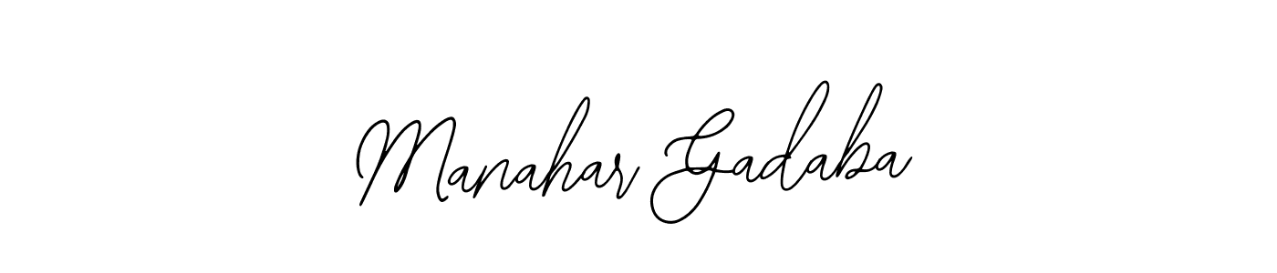 Once you've used our free online signature maker to create your best signature Bearetta-2O07w style, it's time to enjoy all of the benefits that Manahar Gadaba name signing documents. Manahar Gadaba signature style 12 images and pictures png