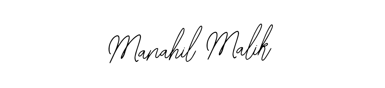 You should practise on your own different ways (Bearetta-2O07w) to write your name (Manahil Malik) in signature. don't let someone else do it for you. Manahil Malik signature style 12 images and pictures png