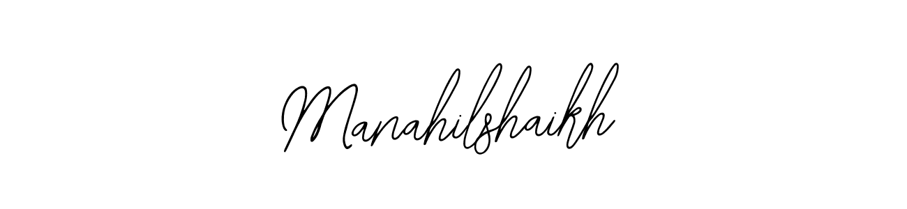 Also You can easily find your signature by using the search form. We will create Manahilshaikh name handwritten signature images for you free of cost using Bearetta-2O07w sign style. Manahilshaikh signature style 12 images and pictures png