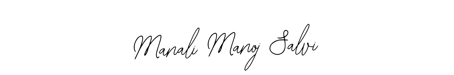 How to make Manali Manoj Salvi name signature. Use Bearetta-2O07w style for creating short signs online. This is the latest handwritten sign. Manali Manoj Salvi signature style 12 images and pictures png