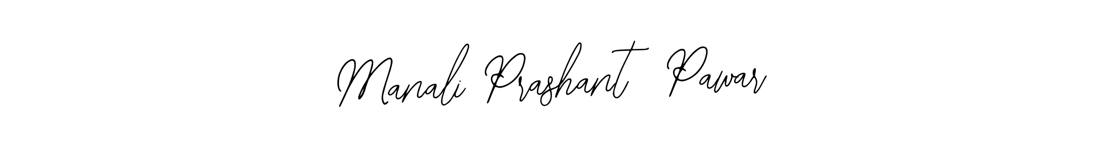 The best way (Bearetta-2O07w) to make a short signature is to pick only two or three words in your name. The name Manali Prashant  Pawar include a total of six letters. For converting this name. Manali Prashant  Pawar signature style 12 images and pictures png