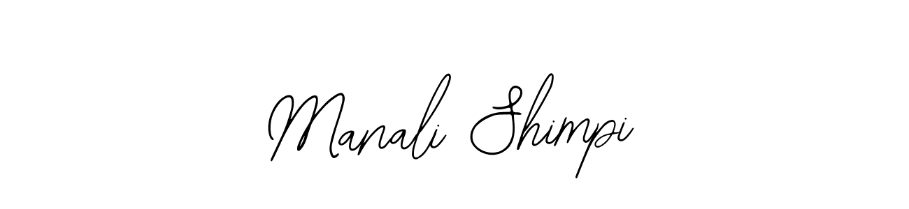 How to make Manali Shimpi name signature. Use Bearetta-2O07w style for creating short signs online. This is the latest handwritten sign. Manali Shimpi signature style 12 images and pictures png