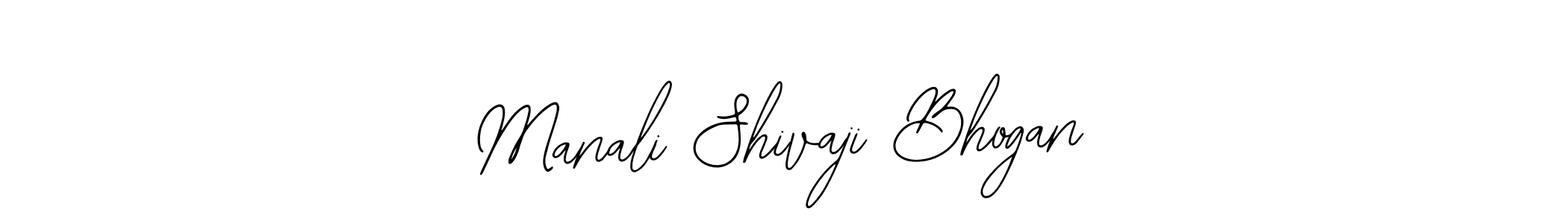 Create a beautiful signature design for name Manali Shivaji Bhogan. With this signature (Bearetta-2O07w) fonts, you can make a handwritten signature for free. Manali Shivaji Bhogan signature style 12 images and pictures png