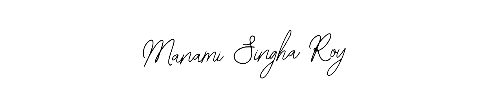 Also You can easily find your signature by using the search form. We will create Manami Singha Roy name handwritten signature images for you free of cost using Bearetta-2O07w sign style. Manami Singha Roy signature style 12 images and pictures png