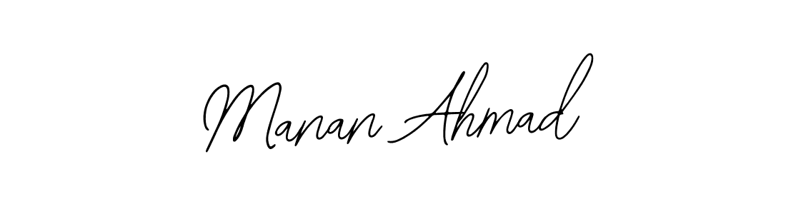 Use a signature maker to create a handwritten signature online. With this signature software, you can design (Bearetta-2O07w) your own signature for name Manan Ahmad. Manan Ahmad signature style 12 images and pictures png