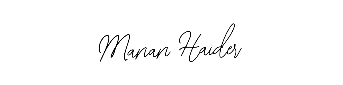 Design your own signature with our free online signature maker. With this signature software, you can create a handwritten (Bearetta-2O07w) signature for name Manan Haider. Manan Haider signature style 12 images and pictures png