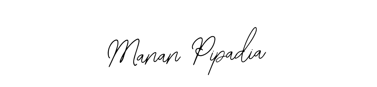 How to make Manan Pipadia name signature. Use Bearetta-2O07w style for creating short signs online. This is the latest handwritten sign. Manan Pipadia signature style 12 images and pictures png