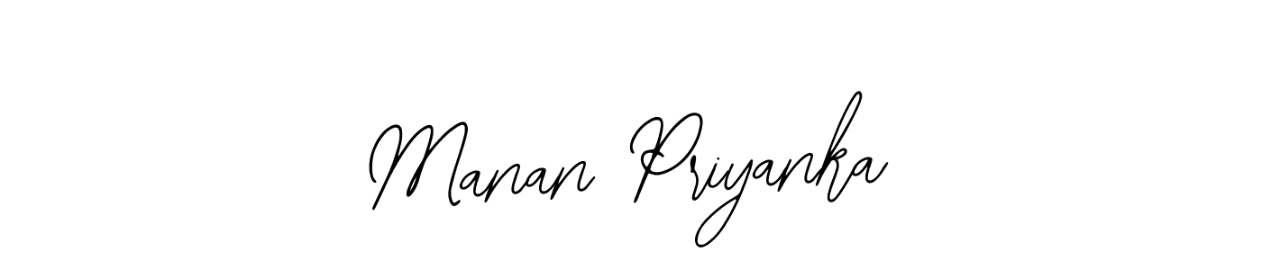 How to make Manan Priyanka signature? Bearetta-2O07w is a professional autograph style. Create handwritten signature for Manan Priyanka name. Manan Priyanka signature style 12 images and pictures png