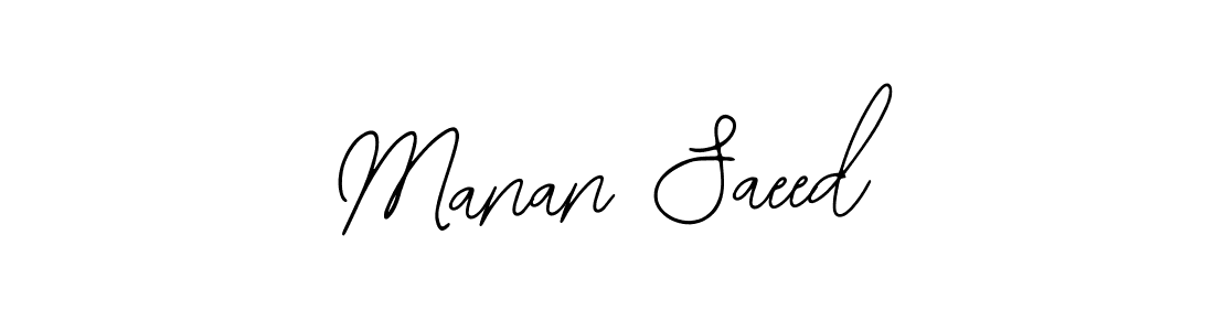 How to make Manan Saeed name signature. Use Bearetta-2O07w style for creating short signs online. This is the latest handwritten sign. Manan Saeed signature style 12 images and pictures png