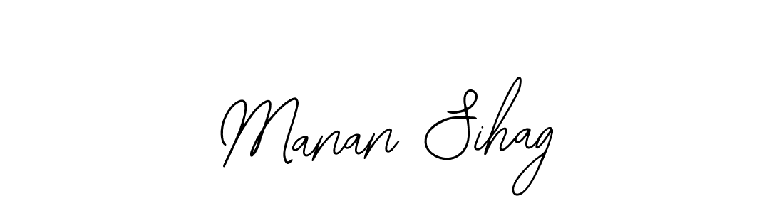 Use a signature maker to create a handwritten signature online. With this signature software, you can design (Bearetta-2O07w) your own signature for name Manan Sihag. Manan Sihag signature style 12 images and pictures png