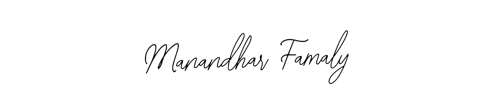 Similarly Bearetta-2O07w is the best handwritten signature design. Signature creator online .You can use it as an online autograph creator for name Manandhar Famaly. Manandhar Famaly signature style 12 images and pictures png
