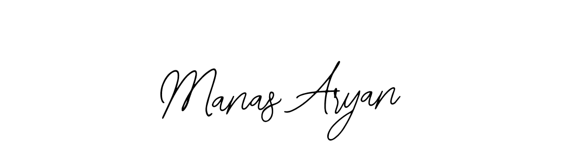 How to make Manas Aryan name signature. Use Bearetta-2O07w style for creating short signs online. This is the latest handwritten sign. Manas Aryan signature style 12 images and pictures png