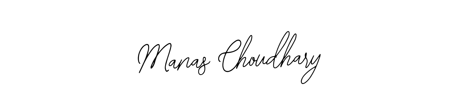How to make Manas Choudhary name signature. Use Bearetta-2O07w style for creating short signs online. This is the latest handwritten sign. Manas Choudhary signature style 12 images and pictures png