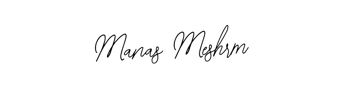 How to make Manas Meshrm name signature. Use Bearetta-2O07w style for creating short signs online. This is the latest handwritten sign. Manas Meshrm signature style 12 images and pictures png
