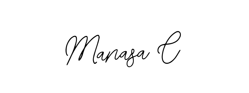 How to make Manasa C signature? Bearetta-2O07w is a professional autograph style. Create handwritten signature for Manasa C name. Manasa C signature style 12 images and pictures png