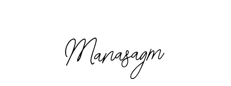 Use a signature maker to create a handwritten signature online. With this signature software, you can design (Bearetta-2O07w) your own signature for name Manasagm. Manasagm signature style 12 images and pictures png