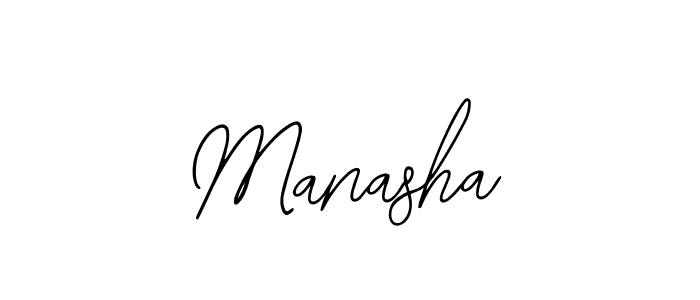 How to make Manasha signature? Bearetta-2O07w is a professional autograph style. Create handwritten signature for Manasha name. Manasha signature style 12 images and pictures png