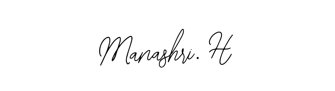 Use a signature maker to create a handwritten signature online. With this signature software, you can design (Bearetta-2O07w) your own signature for name Manashri. H. Manashri. H signature style 12 images and pictures png