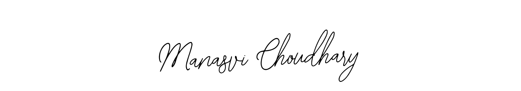 How to make Manasvi Choudhary name signature. Use Bearetta-2O07w style for creating short signs online. This is the latest handwritten sign. Manasvi Choudhary signature style 12 images and pictures png