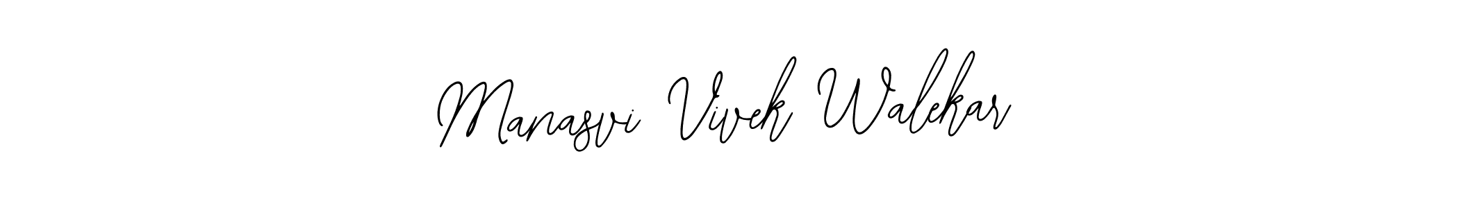 Use a signature maker to create a handwritten signature online. With this signature software, you can design (Bearetta-2O07w) your own signature for name Manasvi Vivek Walekar. Manasvi Vivek Walekar signature style 12 images and pictures png