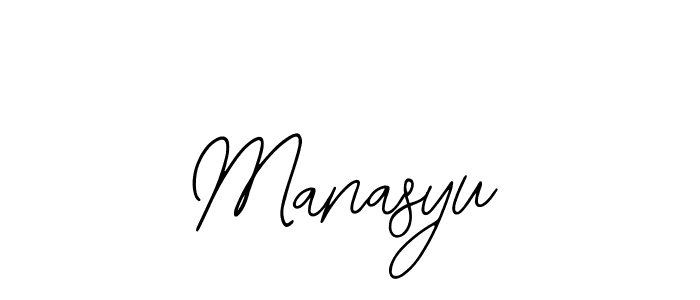 Use a signature maker to create a handwritten signature online. With this signature software, you can design (Bearetta-2O07w) your own signature for name Manasyu. Manasyu signature style 12 images and pictures png