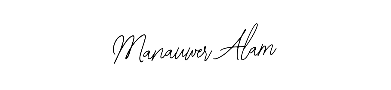 The best way (Bearetta-2O07w) to make a short signature is to pick only two or three words in your name. The name Manauwer Alam include a total of six letters. For converting this name. Manauwer Alam signature style 12 images and pictures png