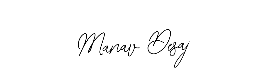 How to make Manav Desaj name signature. Use Bearetta-2O07w style for creating short signs online. This is the latest handwritten sign. Manav Desaj signature style 12 images and pictures png