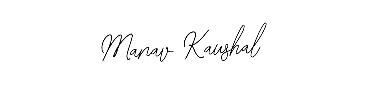 How to make Manav Kaushal name signature. Use Bearetta-2O07w style for creating short signs online. This is the latest handwritten sign. Manav Kaushal signature style 12 images and pictures png