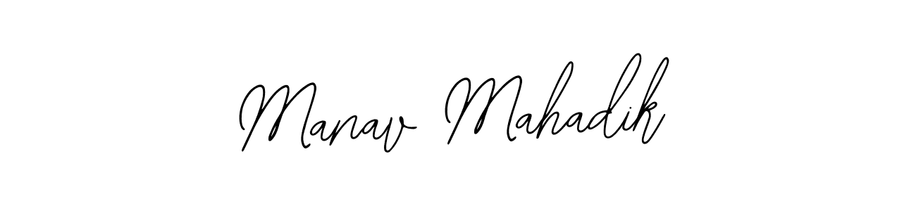 The best way (Bearetta-2O07w) to make a short signature is to pick only two or three words in your name. The name Manav Mahadik include a total of six letters. For converting this name. Manav Mahadik signature style 12 images and pictures png