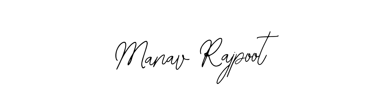How to make Manav Rajpoot name signature. Use Bearetta-2O07w style for creating short signs online. This is the latest handwritten sign. Manav Rajpoot signature style 12 images and pictures png