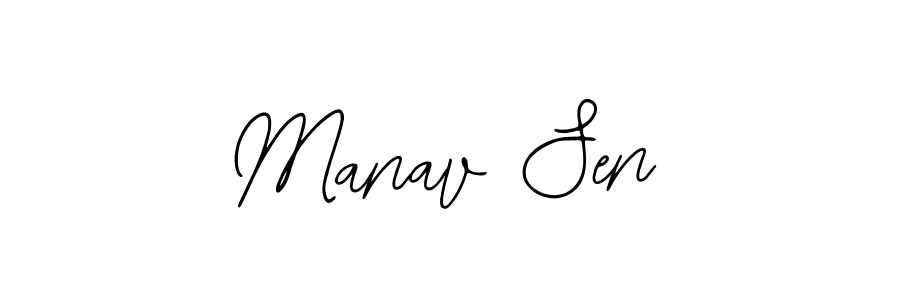 Manav Sen stylish signature style. Best Handwritten Sign (Bearetta-2O07w) for my name. Handwritten Signature Collection Ideas for my name Manav Sen. Manav Sen signature style 12 images and pictures png