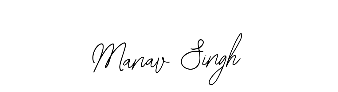 How to make Manav Singh name signature. Use Bearetta-2O07w style for creating short signs online. This is the latest handwritten sign. Manav Singh signature style 12 images and pictures png