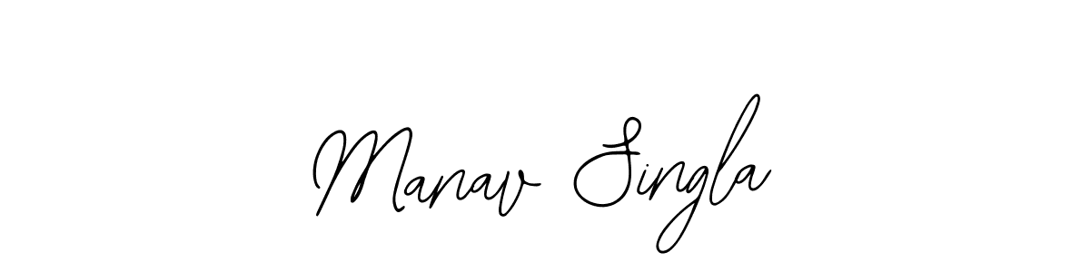 Bearetta-2O07w is a professional signature style that is perfect for those who want to add a touch of class to their signature. It is also a great choice for those who want to make their signature more unique. Get Manav Singla name to fancy signature for free. Manav Singla signature style 12 images and pictures png