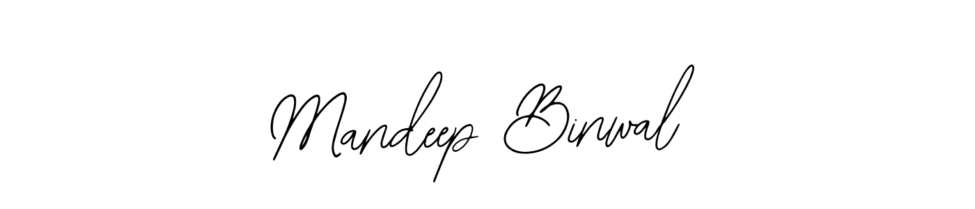 Use a signature maker to create a handwritten signature online. With this signature software, you can design (Bearetta-2O07w) your own signature for name Mandeep Binwal. Mandeep Binwal signature style 12 images and pictures png