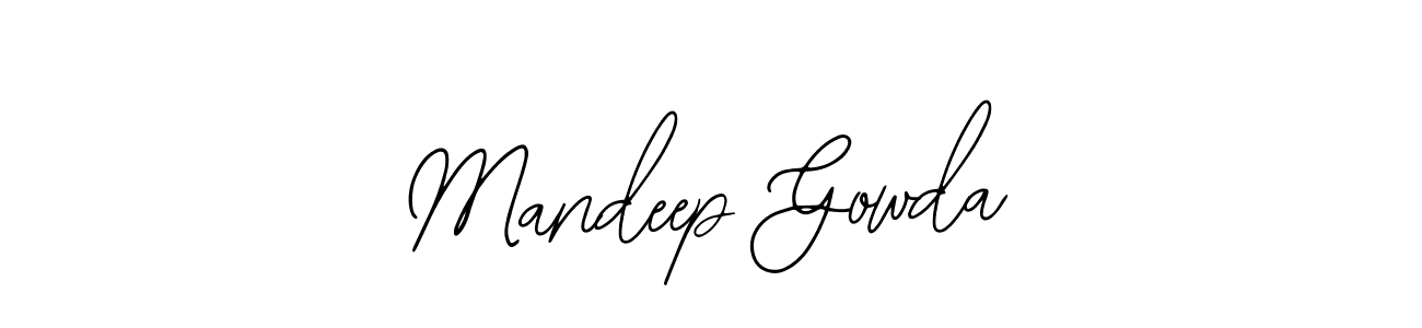 Make a short Mandeep Gowda signature style. Manage your documents anywhere anytime using Bearetta-2O07w. Create and add eSignatures, submit forms, share and send files easily. Mandeep Gowda signature style 12 images and pictures png