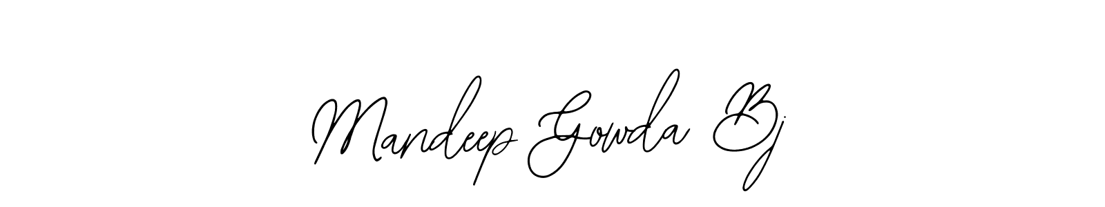 Mandeep Gowda Bj stylish signature style. Best Handwritten Sign (Bearetta-2O07w) for my name. Handwritten Signature Collection Ideas for my name Mandeep Gowda Bj. Mandeep Gowda Bj signature style 12 images and pictures png