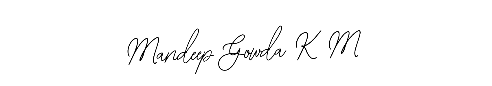 How to Draw Mandeep Gowda K M signature style? Bearetta-2O07w is a latest design signature styles for name Mandeep Gowda K M. Mandeep Gowda K M signature style 12 images and pictures png