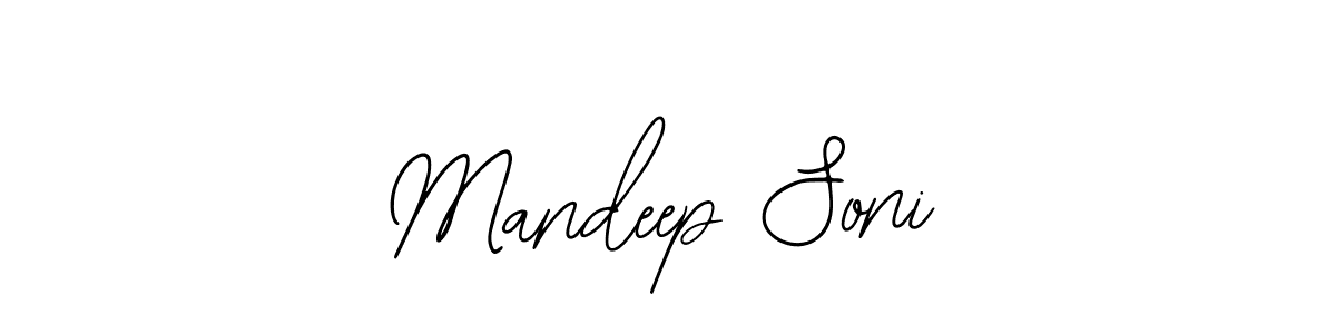 Also You can easily find your signature by using the search form. We will create Mandeep Soni name handwritten signature images for you free of cost using Bearetta-2O07w sign style. Mandeep Soni signature style 12 images and pictures png