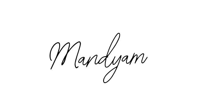 How to make Mandyam name signature. Use Bearetta-2O07w style for creating short signs online. This is the latest handwritten sign. Mandyam signature style 12 images and pictures png