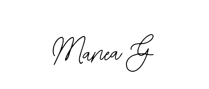 if you are searching for the best signature style for your name Manea G. so please give up your signature search. here we have designed multiple signature styles  using Bearetta-2O07w. Manea G signature style 12 images and pictures png