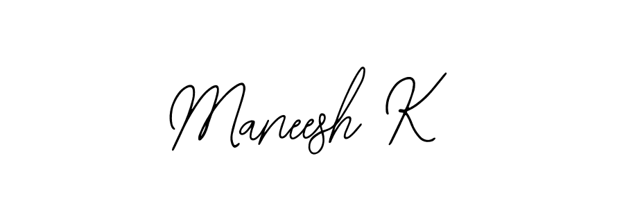 if you are searching for the best signature style for your name Maneesh K. so please give up your signature search. here we have designed multiple signature styles  using Bearetta-2O07w. Maneesh K signature style 12 images and pictures png