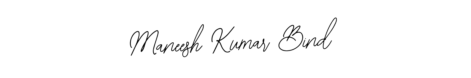 How to make Maneesh Kumar Bind name signature. Use Bearetta-2O07w style for creating short signs online. This is the latest handwritten sign. Maneesh Kumar Bind signature style 12 images and pictures png