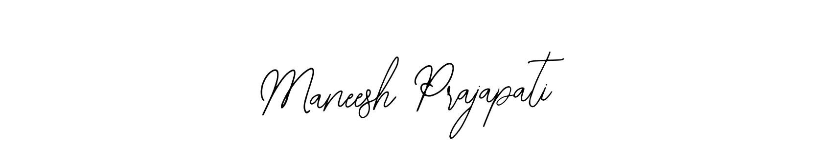 How to make Maneesh Prajapati name signature. Use Bearetta-2O07w style for creating short signs online. This is the latest handwritten sign. Maneesh Prajapati signature style 12 images and pictures png