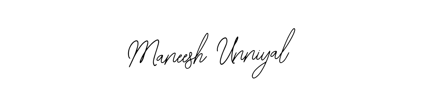 How to make Maneesh Unniyal signature? Bearetta-2O07w is a professional autograph style. Create handwritten signature for Maneesh Unniyal name. Maneesh Unniyal signature style 12 images and pictures png