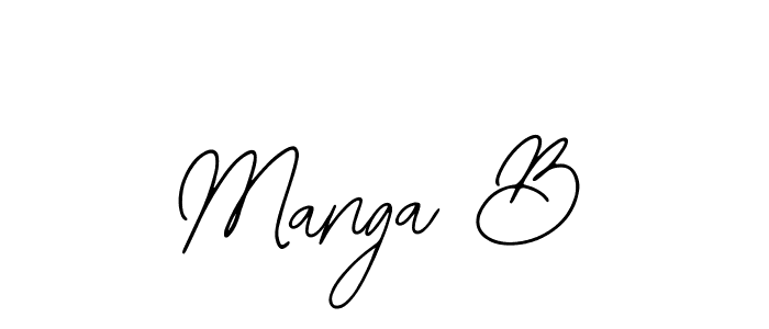Design your own signature with our free online signature maker. With this signature software, you can create a handwritten (Bearetta-2O07w) signature for name Manga B. Manga B signature style 12 images and pictures png