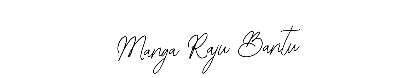 Design your own signature with our free online signature maker. With this signature software, you can create a handwritten (Bearetta-2O07w) signature for name Manga Raju Bantu. Manga Raju Bantu signature style 12 images and pictures png