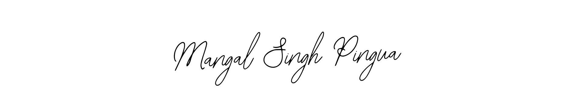 You should practise on your own different ways (Bearetta-2O07w) to write your name (Mangal Singh Pingua) in signature. don't let someone else do it for you. Mangal Singh Pingua signature style 12 images and pictures png
